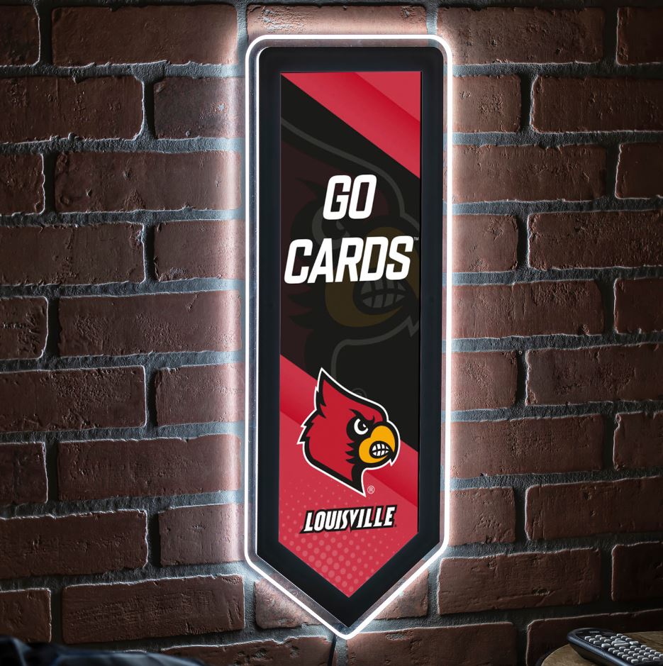 Evergreen University of Louisville Pennant 9" x 23" LED Lighted Sign