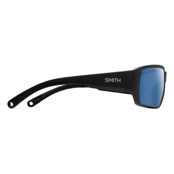 Smith Hookset Matte Black Frame - ChromaPop Glass Polarized Blue Mirror Lens - Polarized Sunglasses