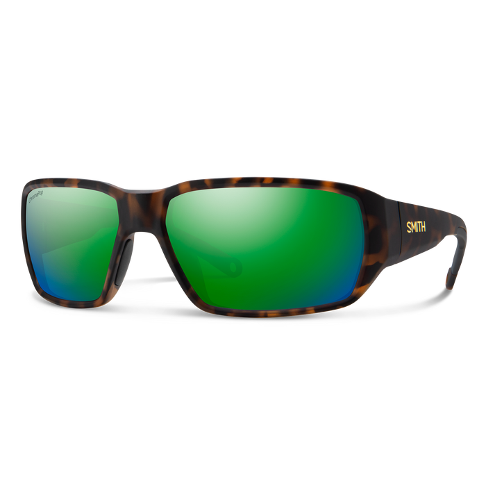 Smith Hookset Matte Tortoise Frame - ChromaPop Glass Polarized Green Mirror Lens - Polarized Sunglasses