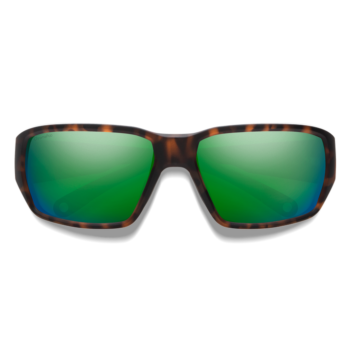 Smith Hookset Matte Tortoise Frame - ChromaPop Glass Polarized Green Mirror Lens - Polarized Sunglasses