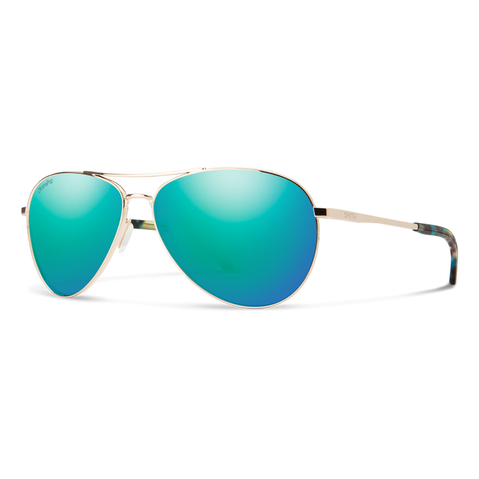 Smith Langley 2 Gold Frame - ChromaPop Opal Mirror Lens - Polarized Sunglasses