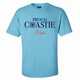 Coast Guard Womens Proud Coastie Mom with Navy Ink Short Sleeve T-Shirt