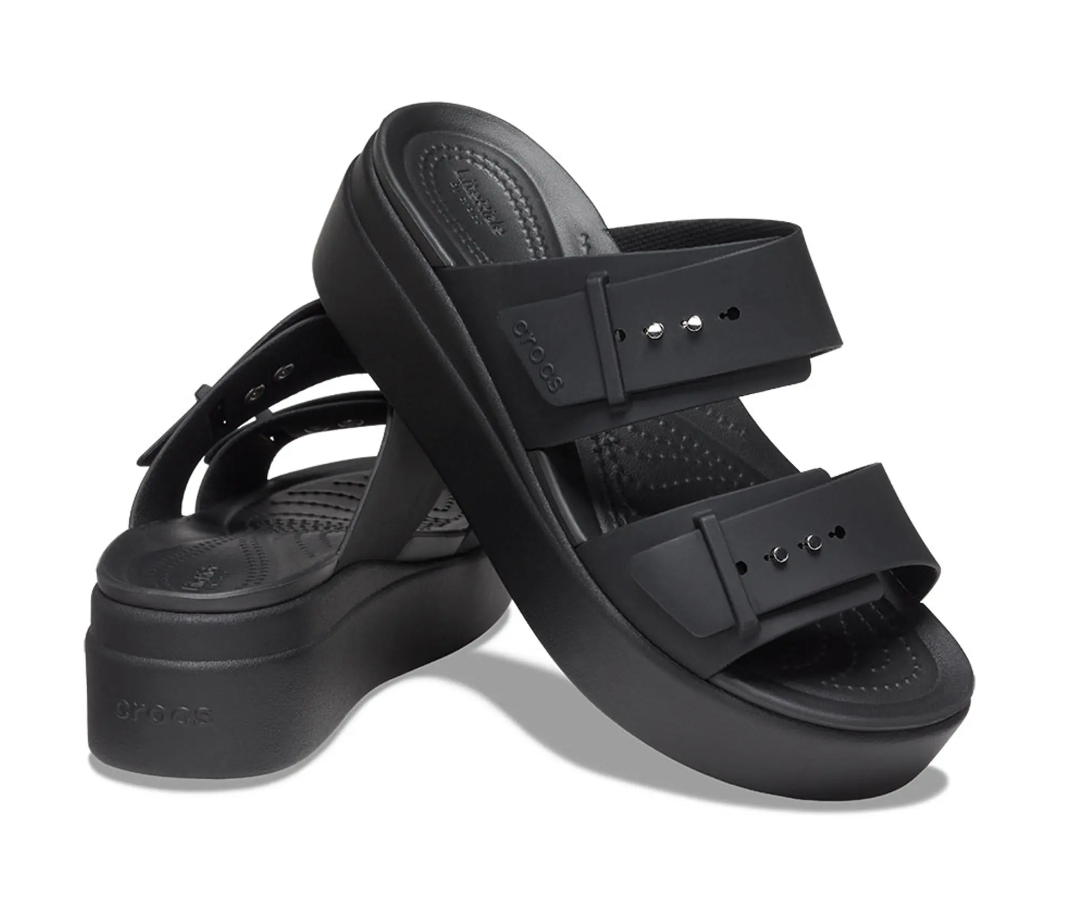 Black Crocs Womens Brooklyn Slide Heel | Rack Room Shoes