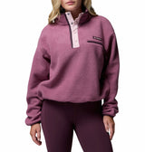Columbia Womens Helvetia II Cropped Half Snap Fleece Pullover Sweatshirt