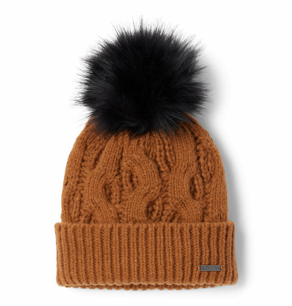 Columbia Womens Boundless Days Cable Knit Pom Beanie