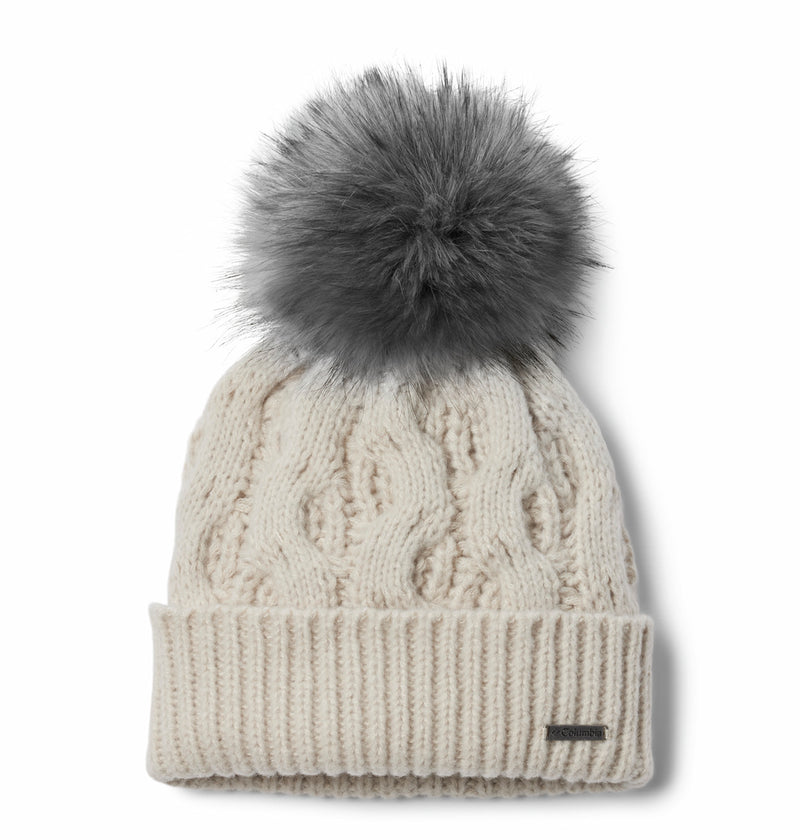 Columbia Womens Boundless Days Cable Knit Pom Beanie