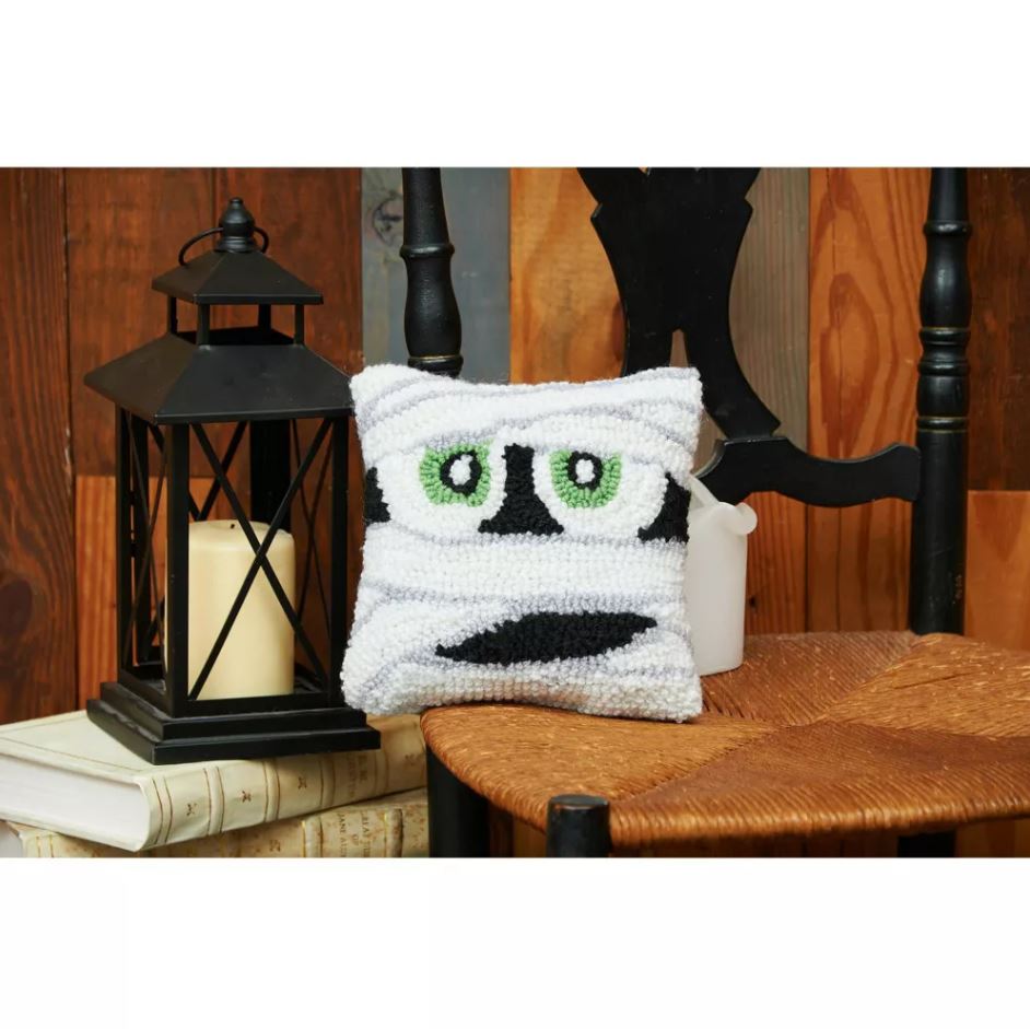 C&F Home Mummy Face Hooked Throw Pillow