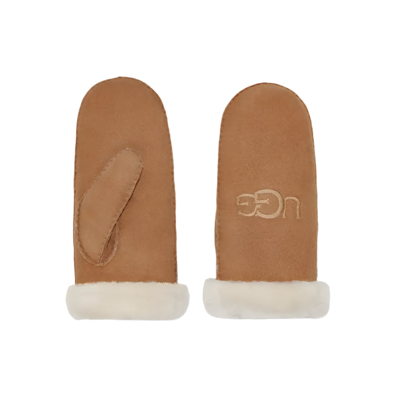 UGG Womens Sheepskin Embroider Mittens - Small/Medium