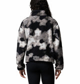Columbia Womens Helvetia II Printed Cropped Half Snap Fleece Pullover Sweatshirt