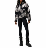 Columbia Womens Helvetia II Printed Cropped Half Snap Fleece Pullover Sweatshirt