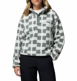 Columbia Womens Helvetia II Printed Cropped Half Snap Fleece Pullover Sweatshirt
