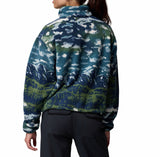 Columbia Womens Helvetia II Printed Cropped Half Snap Fleece Pullover Jacket