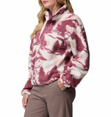 Columbia Womens Helvetia II Printed Cropped Half Snap Fleece Pullover Sweatshirt