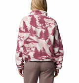 Columbia Womens Helvetia II Printed Cropped Half Snap Fleece Pullover Sweatshirt