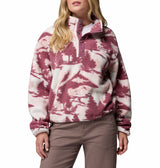 Columbia Womens Helvetia II Printed Cropped Half Snap Fleece Pullover Sweatshirt