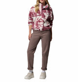 Columbia Womens Helvetia II Printed Cropped Half Snap Fleece Pullover Sweatshirt