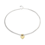 UNOde50 Gold Heart Ball Silver Pendant Necklace