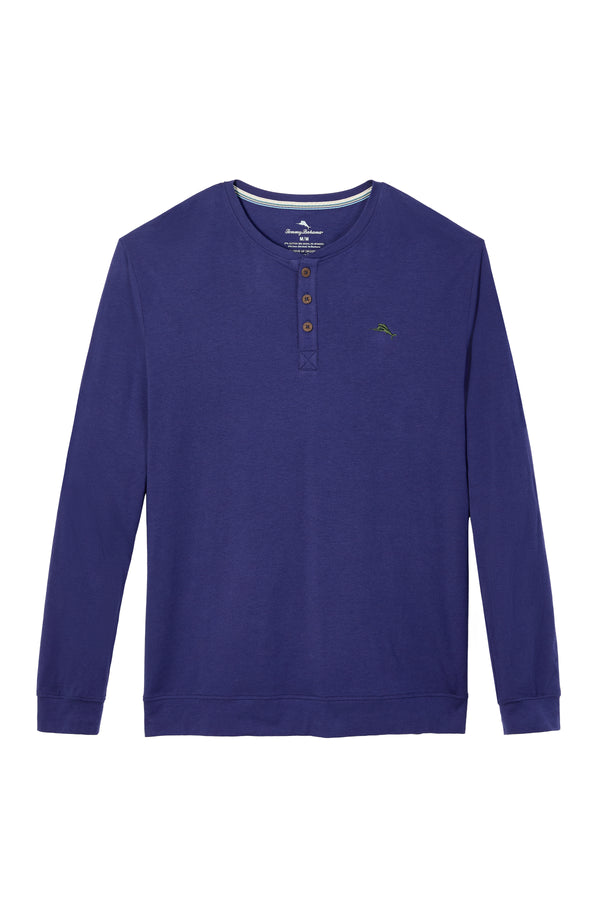 Tommy Bahama Mens Solid Knit Long Sleeve T-Shirt