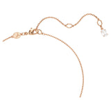 Swarovski Hyperbola Pendant Necklace - Mixed Cuts, Twist, White, Rose-Gold Toned