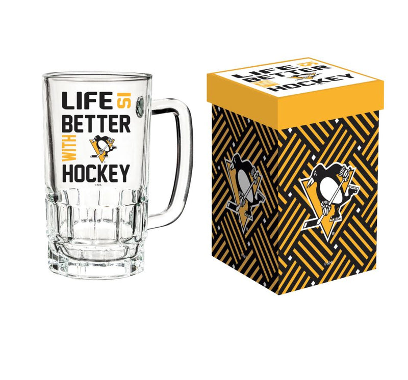 Team Sports America Pittsburgh Penguins Glass Tankard Cup