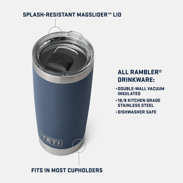 YETI Rambler 20 Oz. Tumbler With Magslider Lid