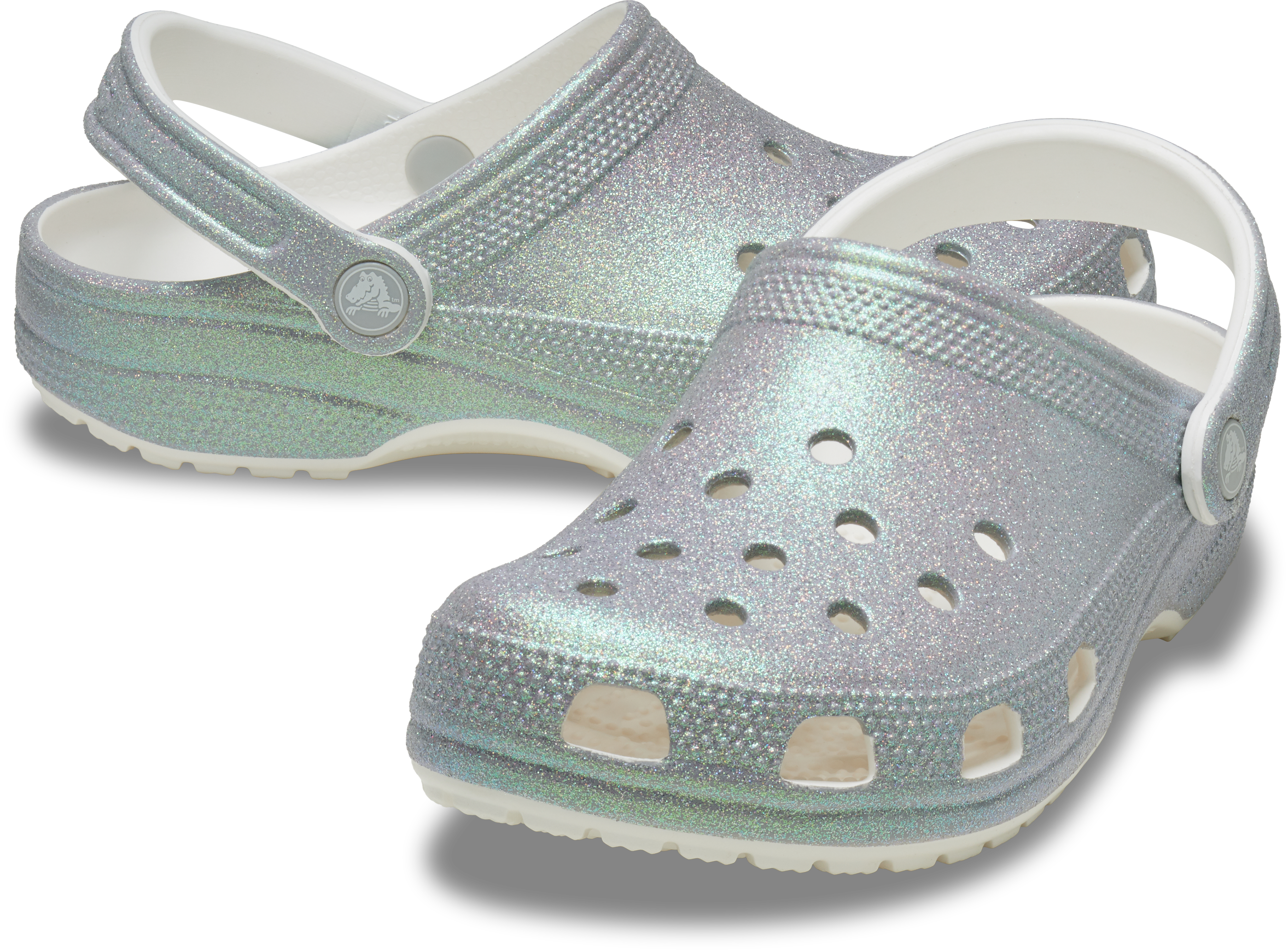 Crocs Classic Iridescent Glitter Clogs