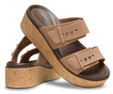 Crocs Womens Brooklyn Buckle Low Wedge Sandals