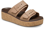 Crocs Womens Brooklyn Buckle Low Wedge Sandals