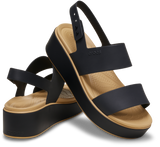 Crocs Womens Brooklyn Low Wedge Matte Wrap Sandals