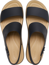 Crocs Womens Brooklyn Low Wedge Matte Wrap Sandals