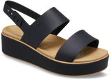 Crocs Womens Brooklyn Low Wedge Matte Wrap Sandals