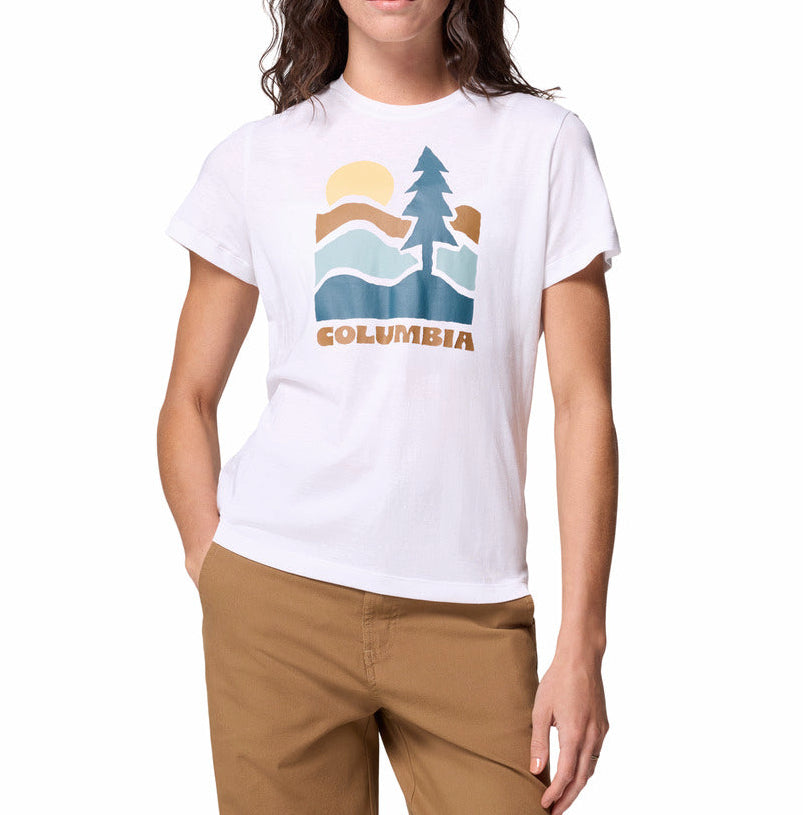 Columbia Womens Ruby Springs Graphic Fitted Short Sleeve T-Shirt