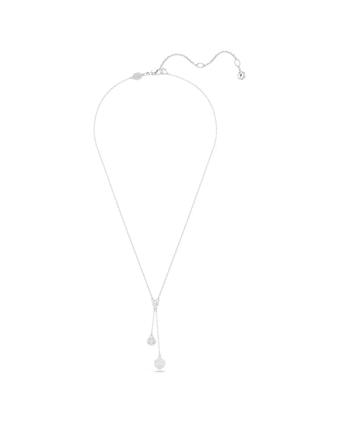 Swarovski Dextera Pendant Necklace - Round Cut, Sphere and Cube, White, Rhodium Plated