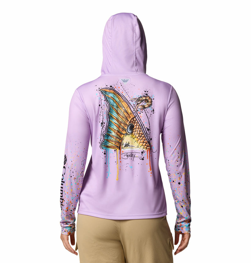 Columbia Womens Tidal Light PFG Bentley Pullover Hoodie Sweatshirt