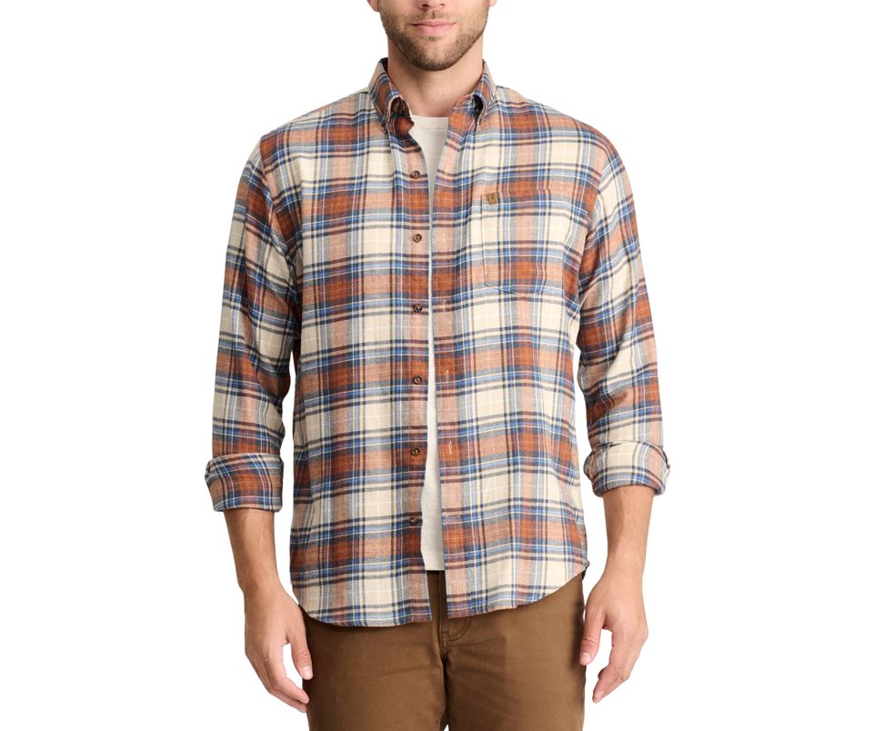 IZOD Mens Stratton Plaid Button Down Long Sleeve Shirt – ShopCGX