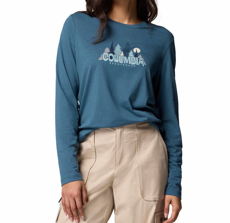 Columbia Womens Ruby Springs Graphic Long Sleeve T-Shirt