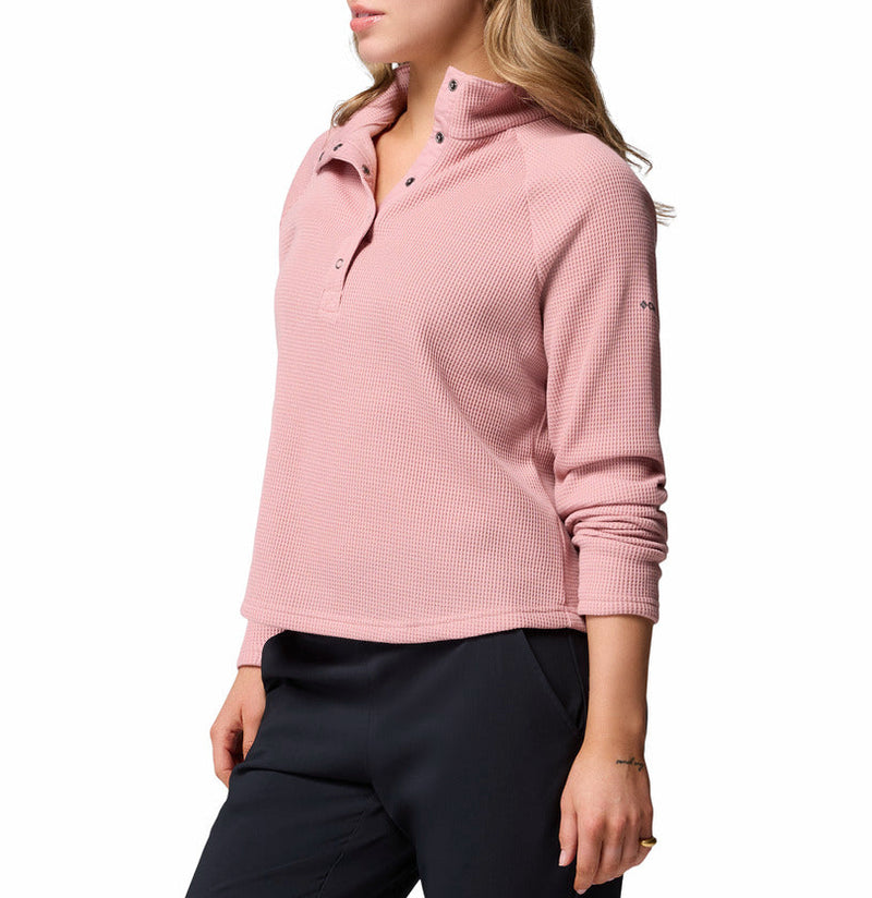Columbia Womens Holly Hideaway Waffle Half Snap Shirt