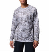 Columbia Mens PFG Super Solar Stream Border Hex Long Sleeve T-Shirt