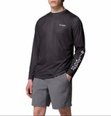 Columbia Mens PFG Terminal Tackle Border Hex Long Sleeve T-Shirt