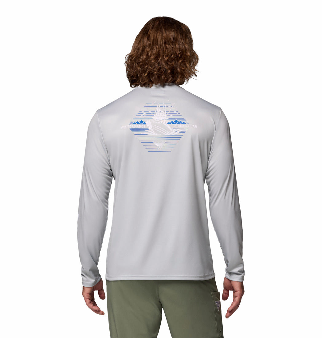 Columbia Mens Terminal Tackle PFG Horizon Line Long Sleeve Shirt