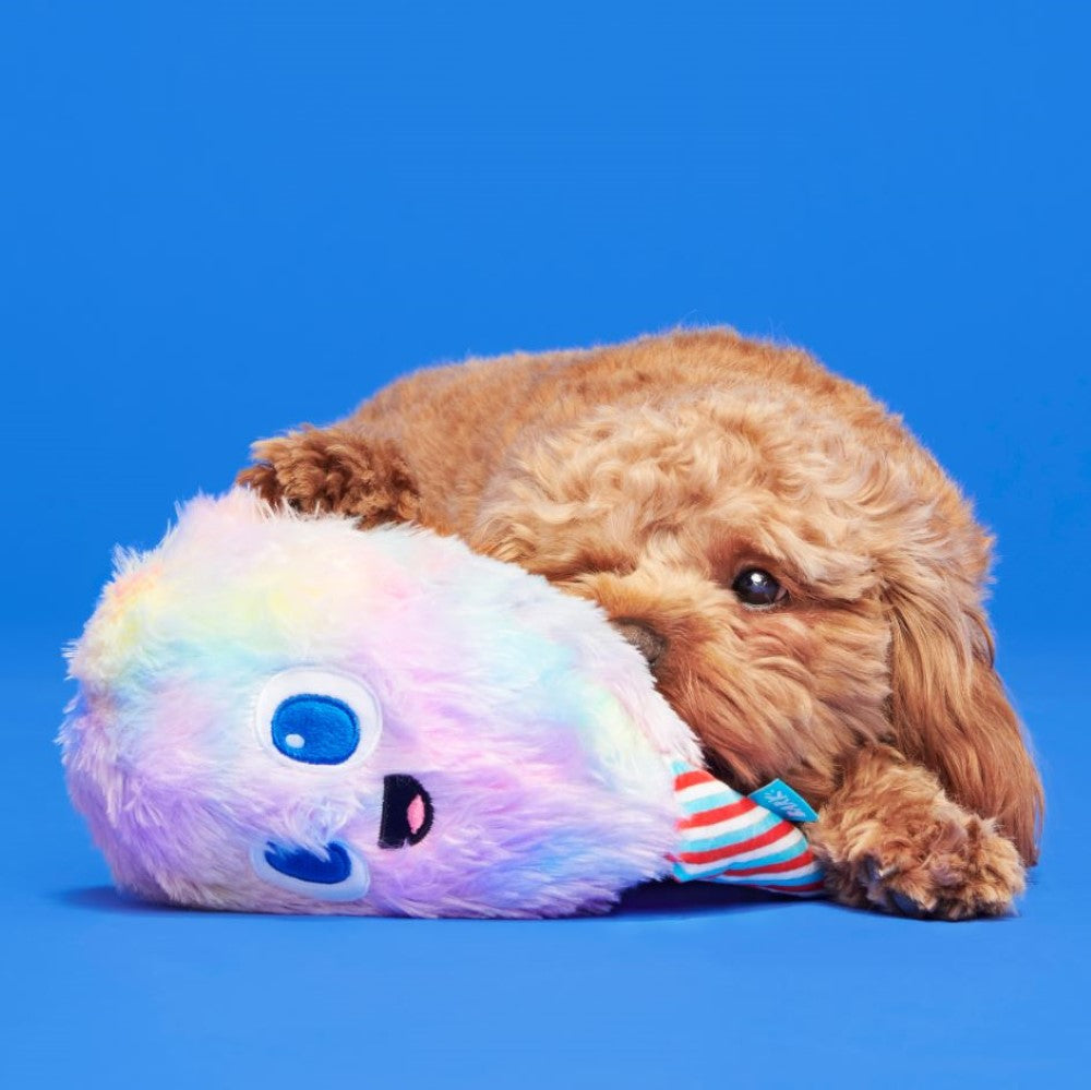 BARK Cotton Candy Eyed Joe Plush Dog Toy