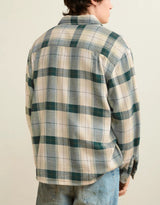 American Eagle Mens AE Relaxed Fit Textured Flannel Long Sleeve Shirt