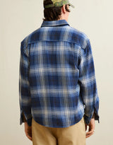 American Eagle Mens AE Relaxed Fit Textured Flannel Long Sleeve Shirt