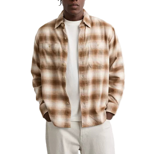 American Eagle Mens AE Relaxed Fit Everyday Flannel Shirt