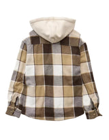American Eagle Mens AE Hooded Flannel Shirt
