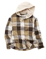 American Eagle Mens AE Hooded Flannel Shirt