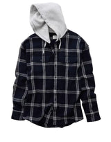 American Eagle Mens AE Hooded Flannel Shirt