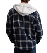 American Eagle Mens AE Hooded Flannel Shirt