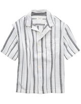 American Eagle Mens AE Poolside Striped Short Sleeve Button Up Shirt