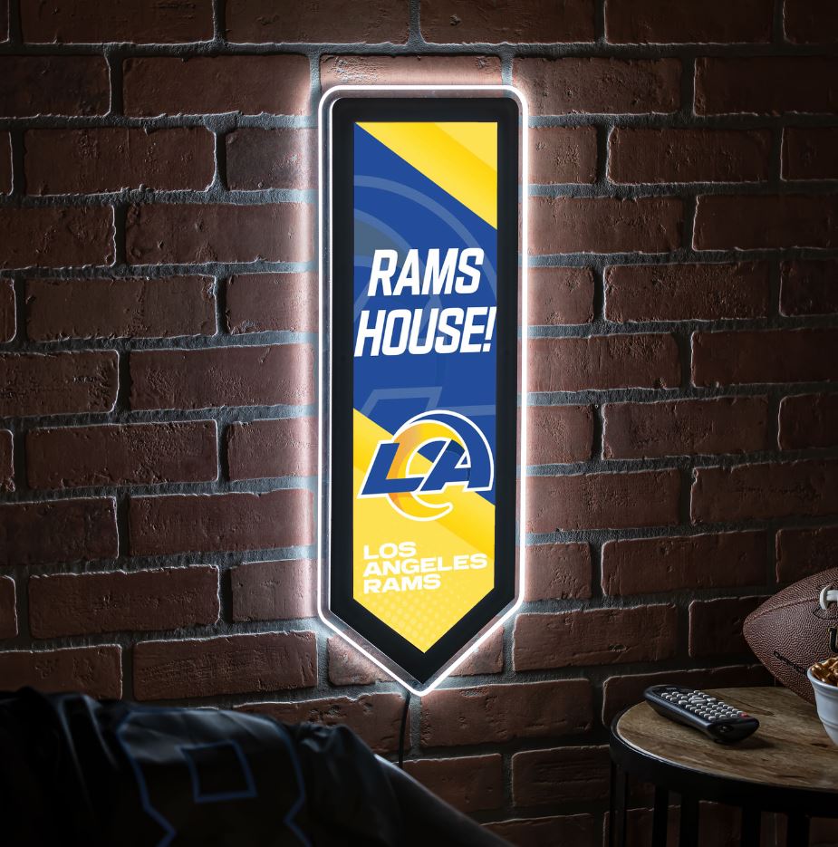 Evergreen Los Angeles Rams Pennant 9" x 23" LED Lighted Sign